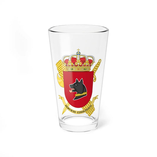 Coat of Arms of the Guardia Civil Canine Service (Spain) (Coat of Arms) Pint Glass 16oz 16oz - Go Mug Yourself