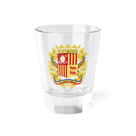 Coat of Arms of the high authorities of Andorra (Andorra) (Coat of Arms) Shot Glass 1.5oz 1.5oz - Go Mug Yourself