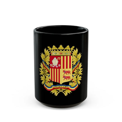 Coat of Arms of the high authorities of Andorra - Black Coffee Mug-15oz-Go Mug Yourself