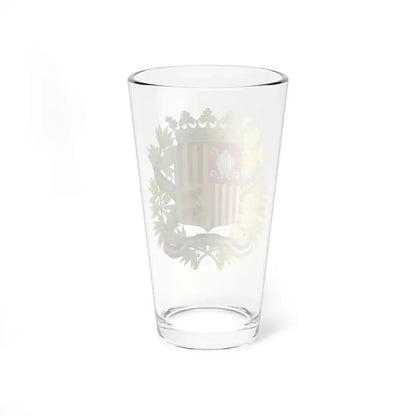 Coat of Arms of the high authorities of Andorra - Pint Glass 16oz - Go Mug Yourself
