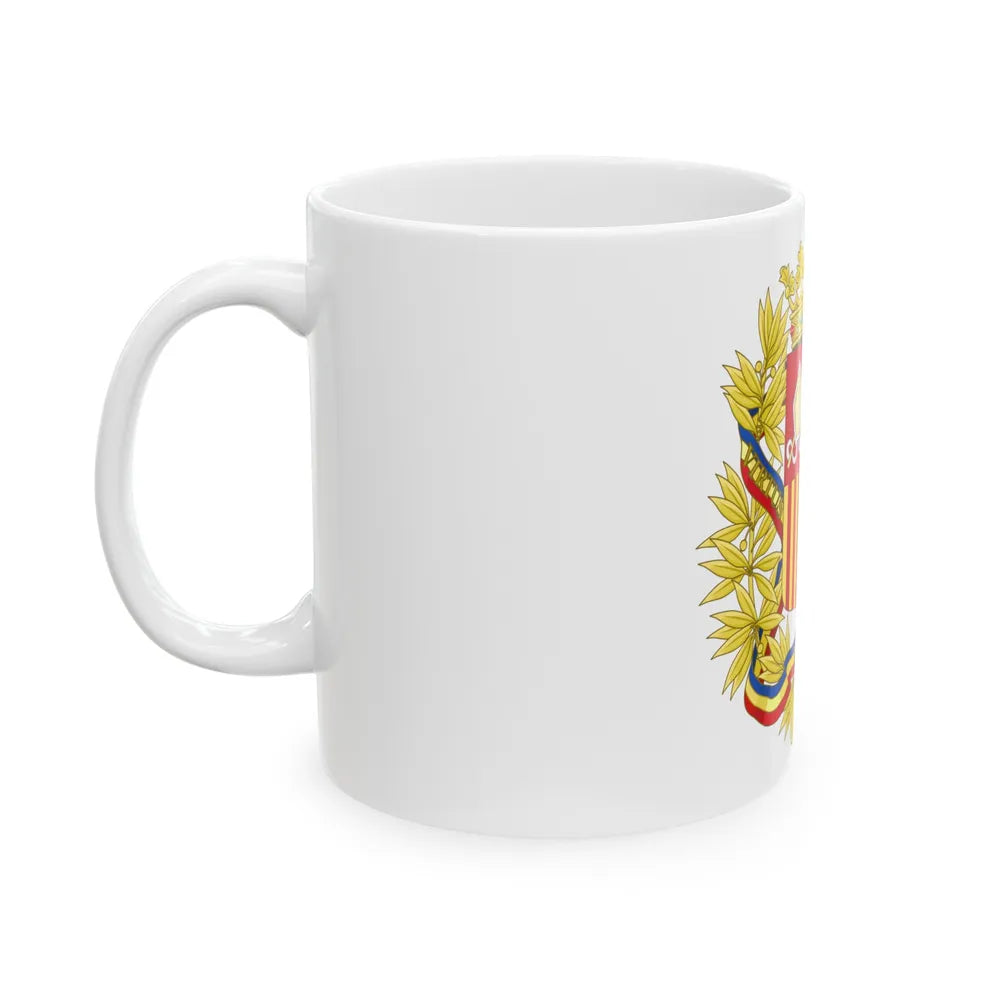 Coat of Arms of the high authorities of Andorra - White Coffee Mug-Go Mug Yourself