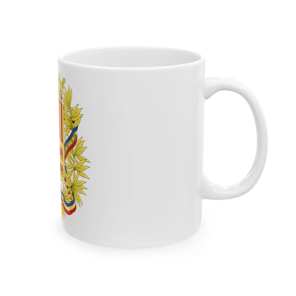 Coat of Arms of the high authorities of Andorra - White Coffee Mug-Go Mug Yourself