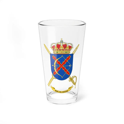 Coat of Arms of the High Readiness Land Headquarters Battalion (Spain) (Coat of Arms) Pint Glass 16oz 16oz - Go Mug Yourself