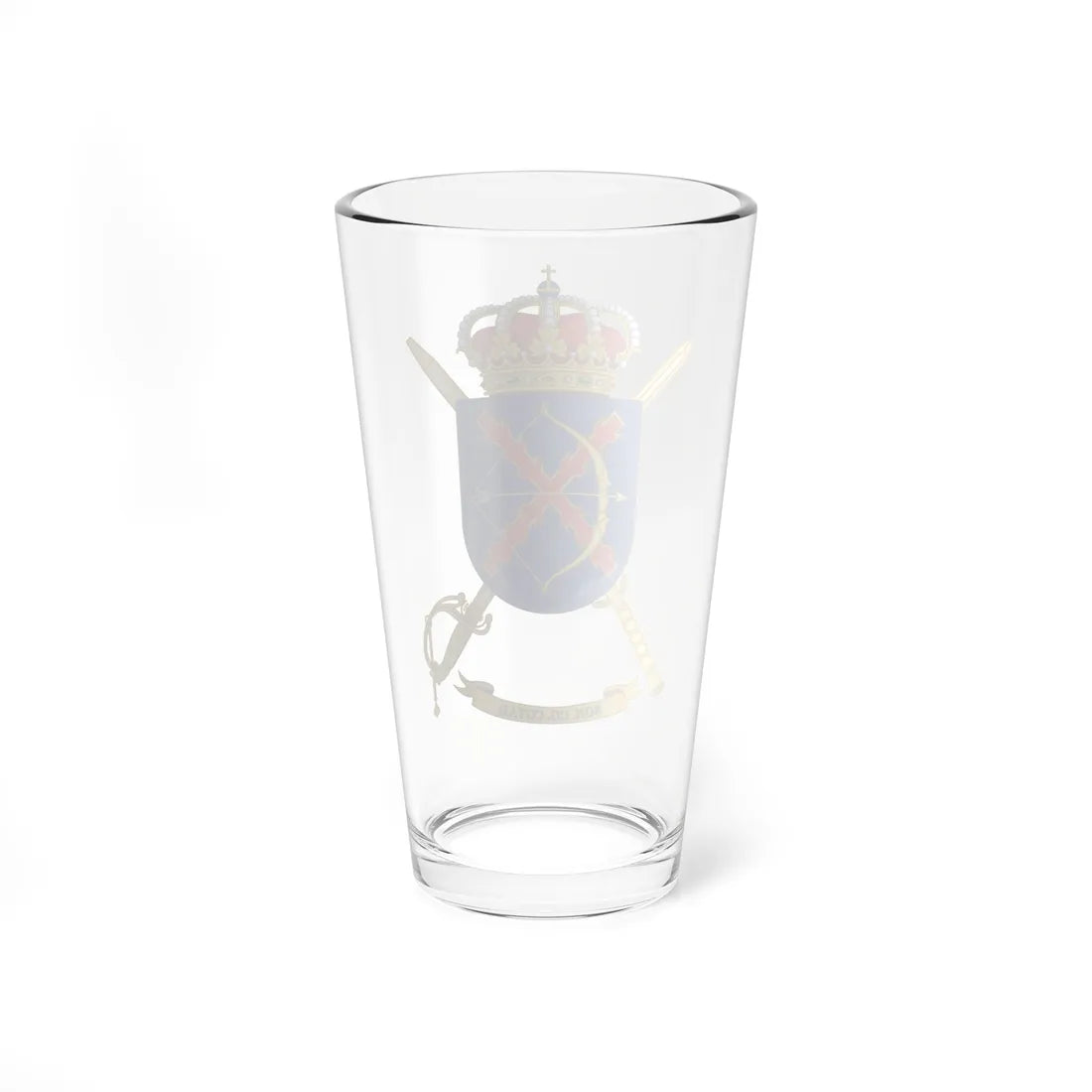 Coat of Arms of the High Readiness Land Headquarters Battalion (Spain) (Coat of Arms) Pint Glass 16oz - Go Mug Yourself