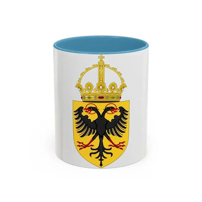 Coat of Arms of the Holy Roman Emperor (1433-1450) - Accent Coffee Mug 11oz Light Blue - Go Mug Yourself