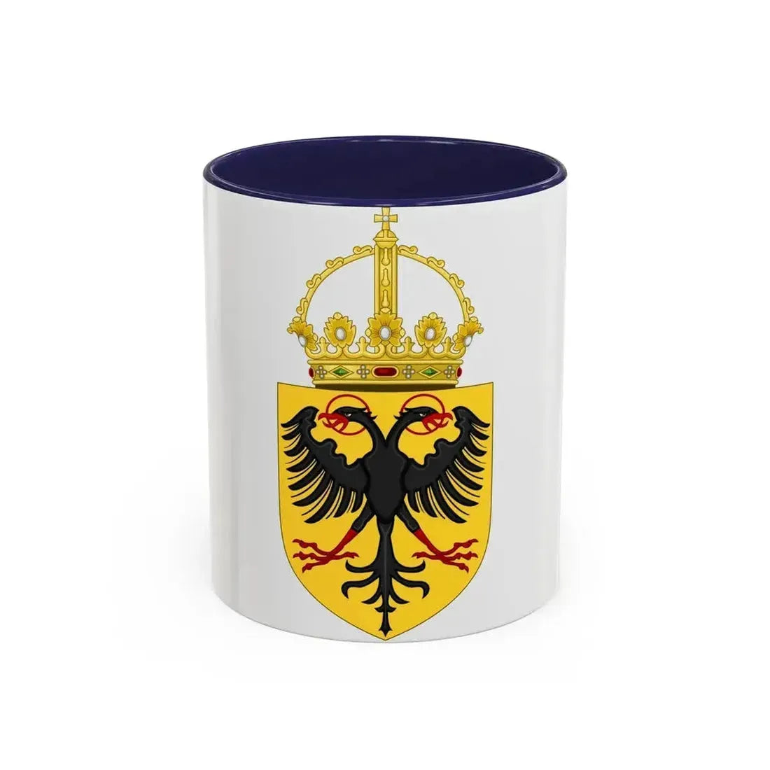Coat of Arms of the Holy Roman Emperor (1433-1450) - Accent Coffee Mug 11oz Navy - Go Mug Yourself
