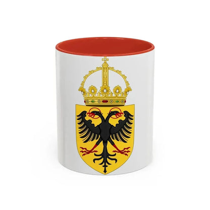 Coat of Arms of the Holy Roman Emperor (1433-1450) - Accent Coffee Mug 11oz Red - Go Mug Yourself