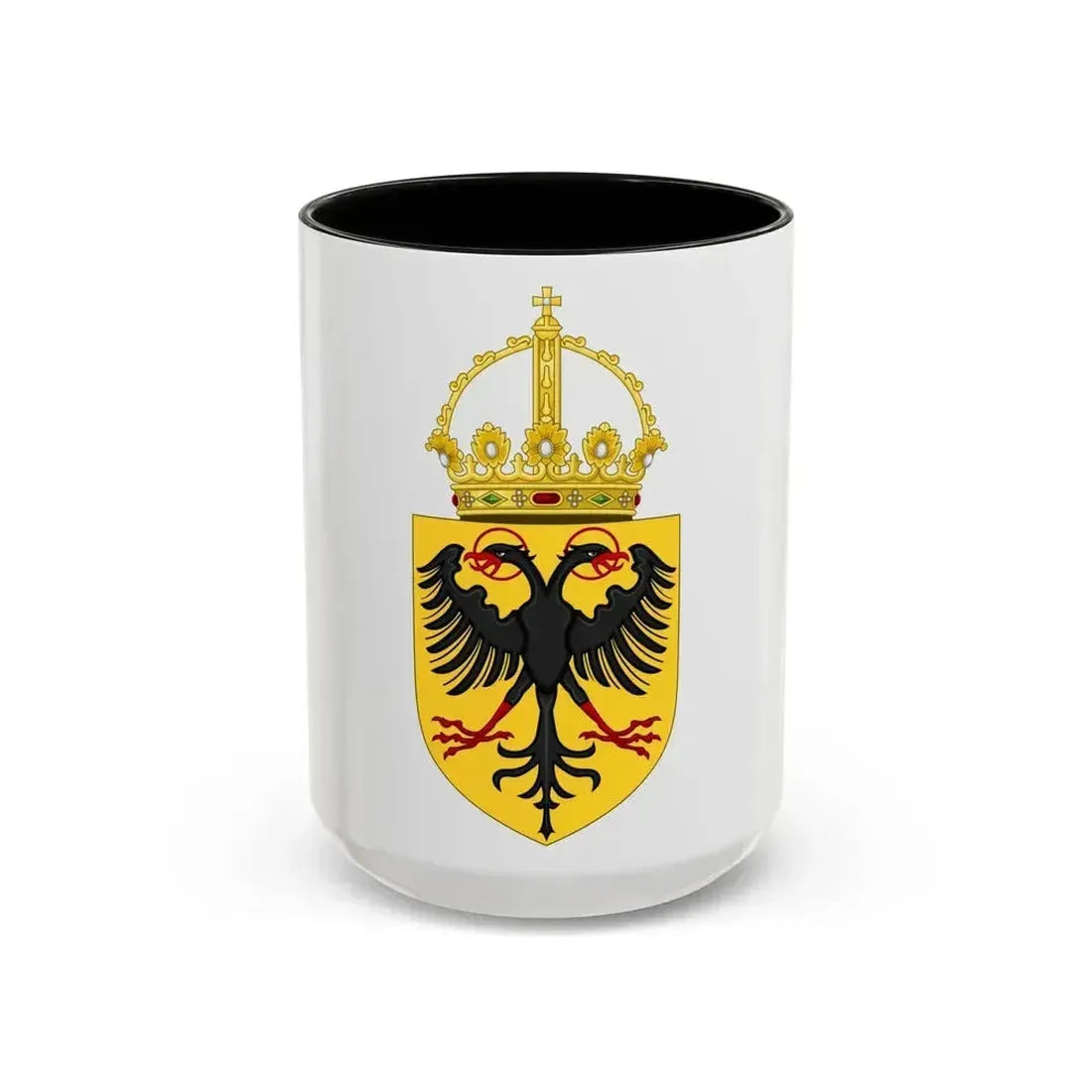 Coat of Arms of the Holy Roman Emperor (1433-1450) - Accent Coffee Mug 15oz Black - Go Mug Yourself