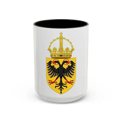 Coat of Arms of the Holy Roman Emperor (1433-1450) - Accent Coffee Mug 15oz Black - Go Mug Yourself