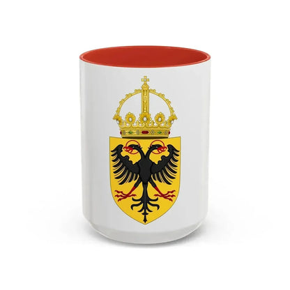 Coat of Arms of the Holy Roman Emperor (1433-1450) - Accent Coffee Mug 15oz Red - Go Mug Yourself