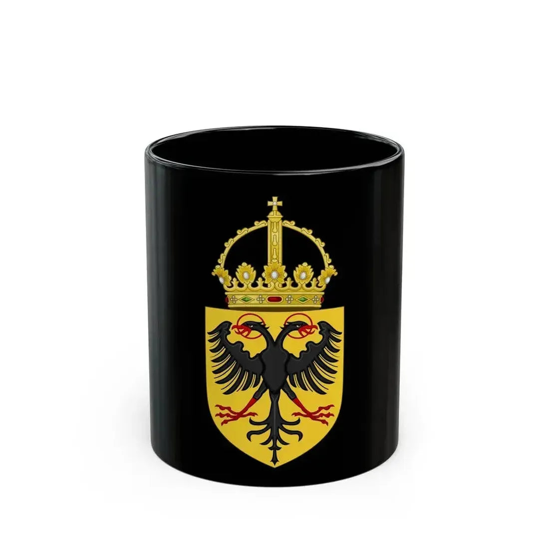 Coat of Arms of the Holy Roman Emperor (1433-1450) - Black Coffee Mug 11oz - Go Mug Yourself