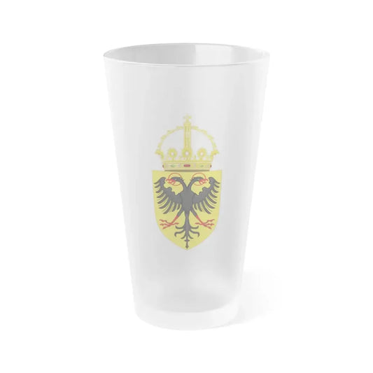 Coat of Arms of the Holy Roman Emperor (1433-1450) - Frosted Pint Glass 16oz Default Title - Go Mug Yourself