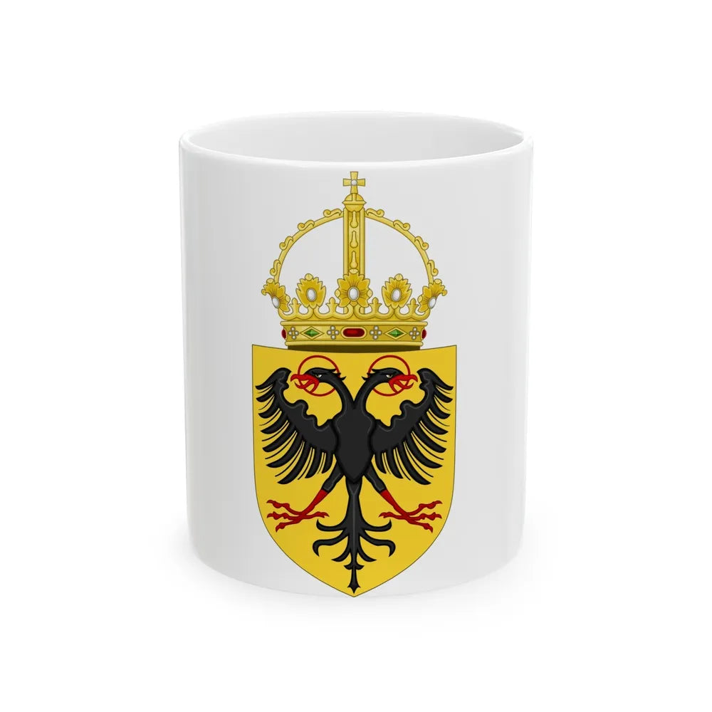 Coat of Arms of the Holy Roman Emperor (1433-1450) - White Coffee Mug-11oz-Go Mug Yourself