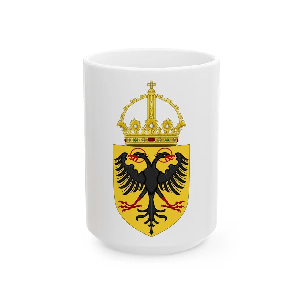 Coat of Arms of the Holy Roman Emperor (1433-1450) - White Coffee Mug-15oz-Go Mug Yourself