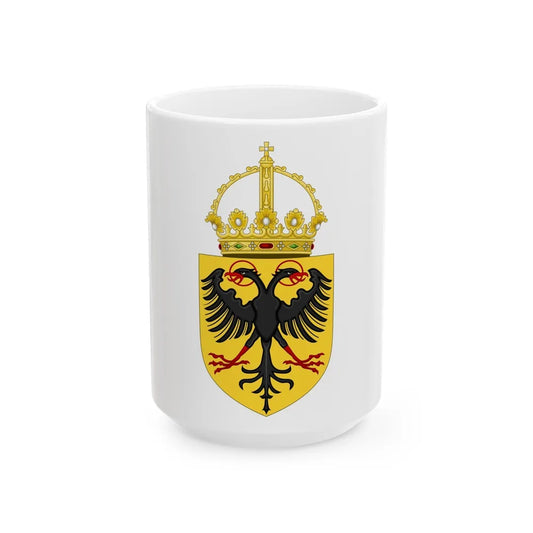 Coat of Arms of the Holy Roman Emperor (1433-1450) - White Coffee Mug-15oz-Go Mug Yourself