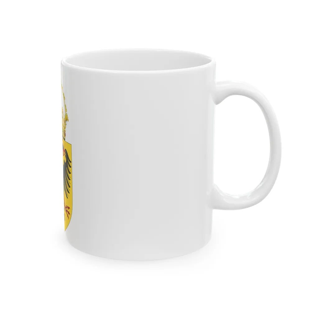 Coat of Arms of the Holy Roman Emperor (1433-1450) - White Coffee Mug-Go Mug Yourself