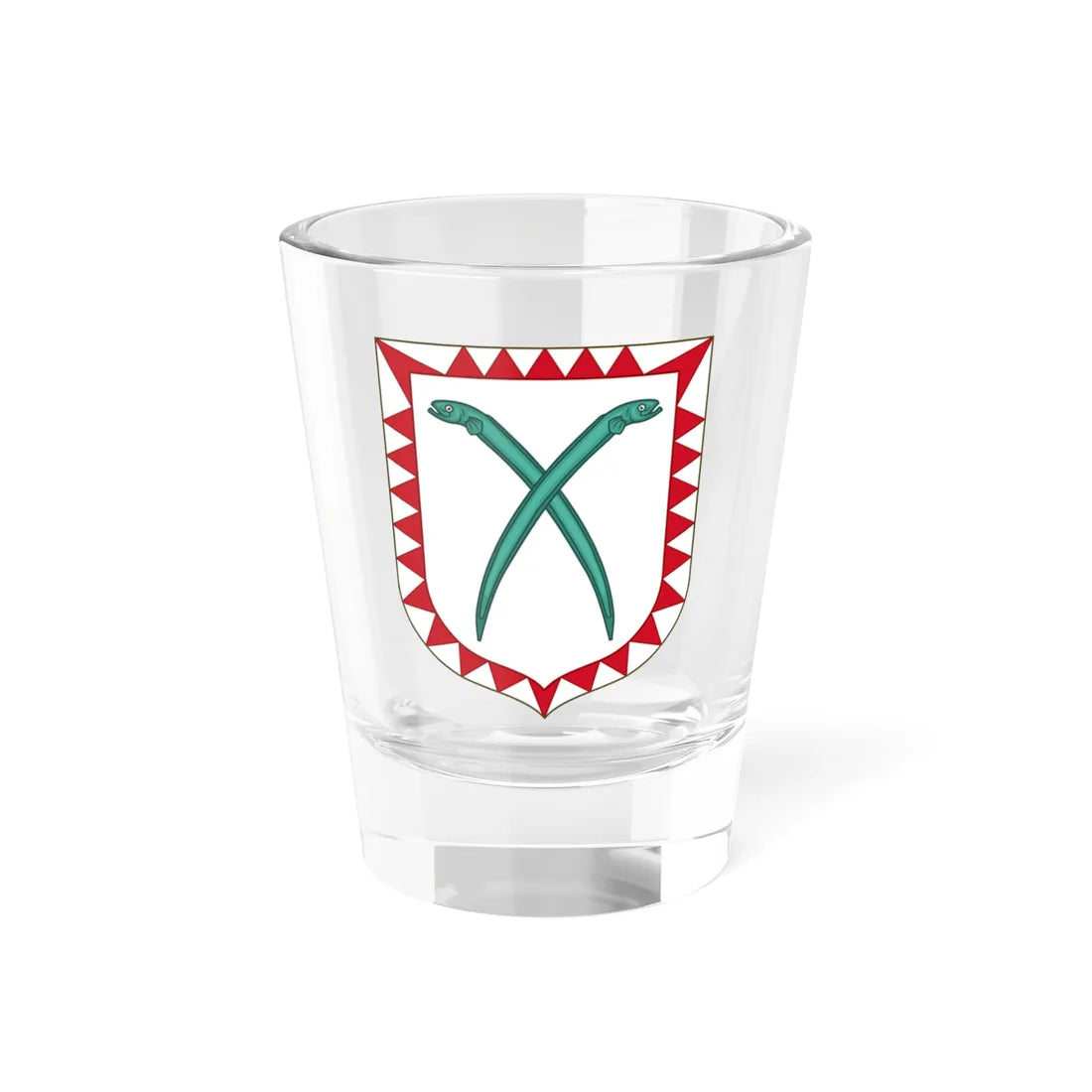 Coat of arms of the house of Anguillara (Italy) (Coat of Arms) Shot Glass 1.5oz 1.5oz - Go Mug Yourself