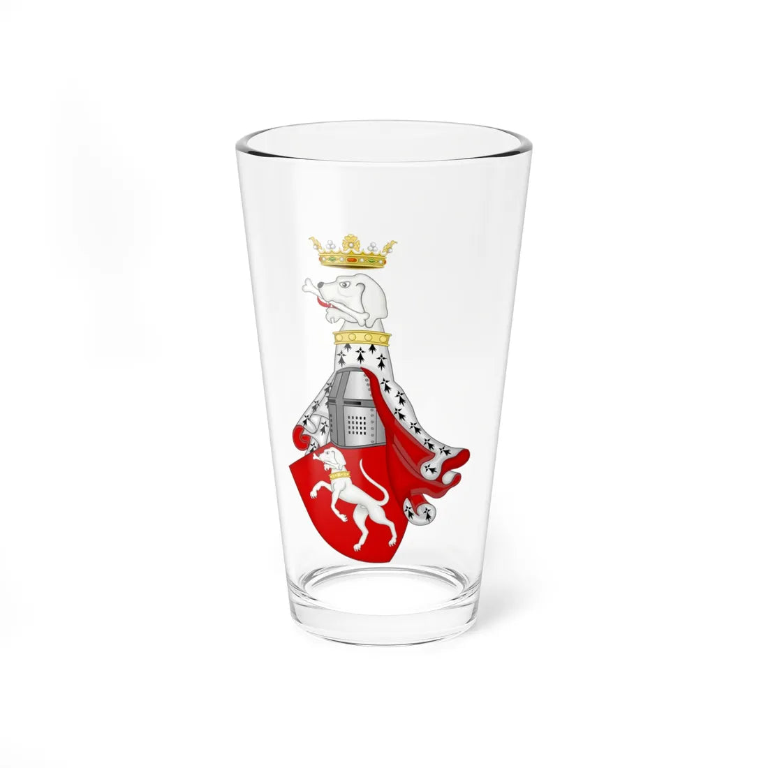 Coat of arms of the house of Canossa extended version (Italy) (Coat of Arms) Pint Glass 16oz 16oz - Go Mug Yourself
