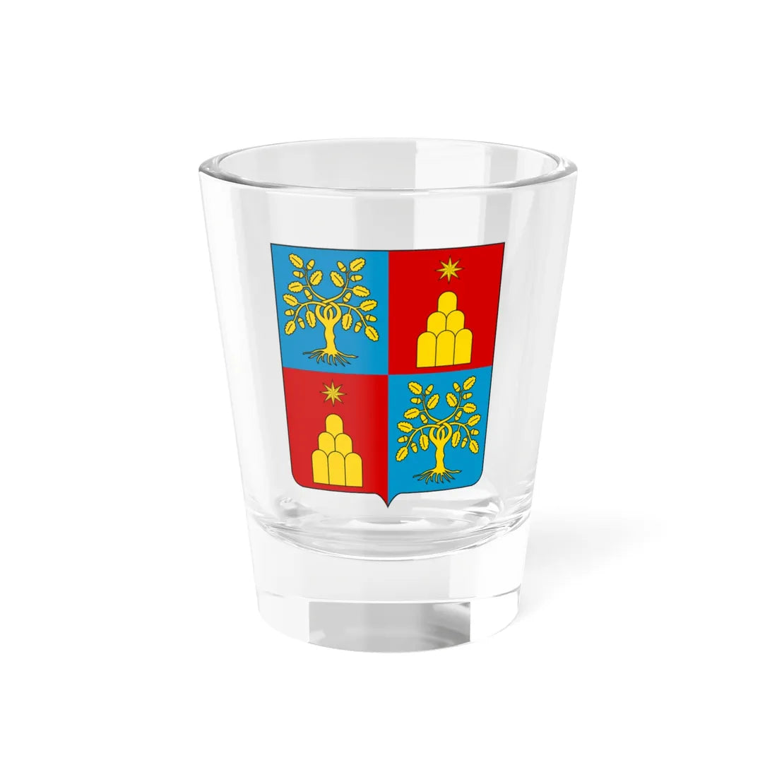 Coat of arms of the House of Chigi-Rovere (Italy) (Coat of Arms) Shot Glass 1.5oz 1.5oz - Go Mug Yourself