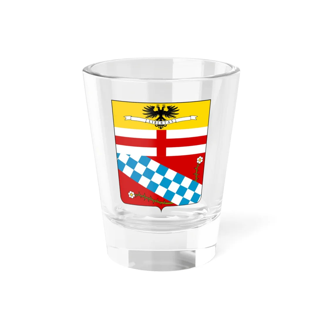 Coat of arms of the House of Cybo-Malaspina (Italy) (Coat of Arms) Shot Glass 1.5oz 1.5oz - Go Mug Yourself