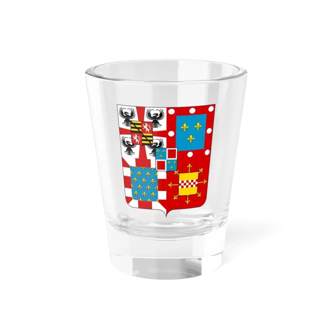 Coat of arms of the House of Gonzaga 1565 (Italy) (Coat of Arms) Shot Glass 1.5oz 1.5oz - Go Mug Yourself