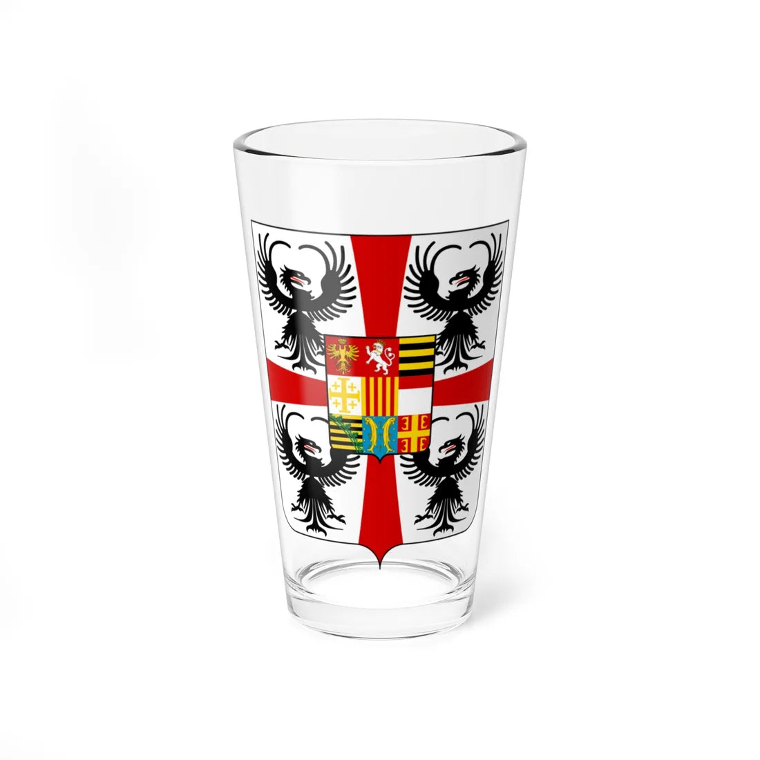 Coat of arms of the House of Gonzaga 1575 (Italy) (Coat of Arms) Pint Glass 16oz 16oz - Go Mug Yourself