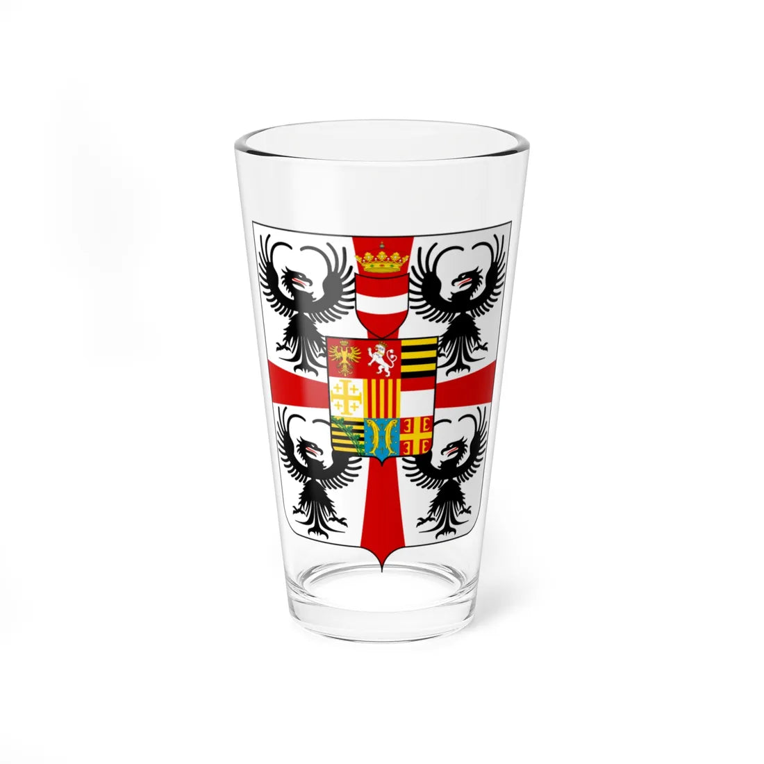 Coat of arms of the House of Gonzaga 1588 (Italy) (Coat of Arms) Pint Glass 16oz 16oz - Go Mug Yourself