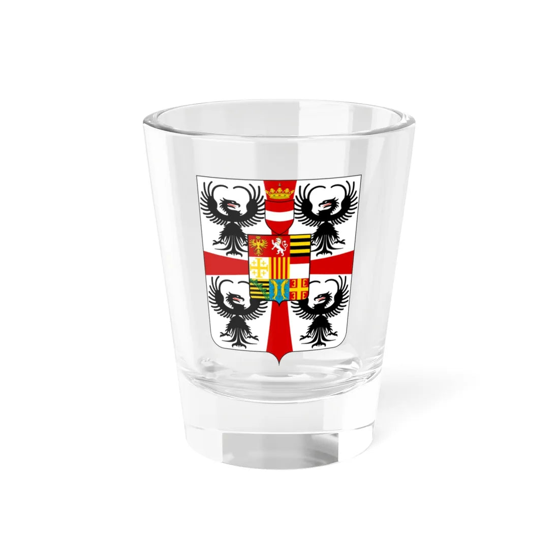 Coat of arms of the House of Gonzaga 1588 (Italy) (Coat of Arms) Shot Glass 1.5oz 1.5oz - Go Mug Yourself