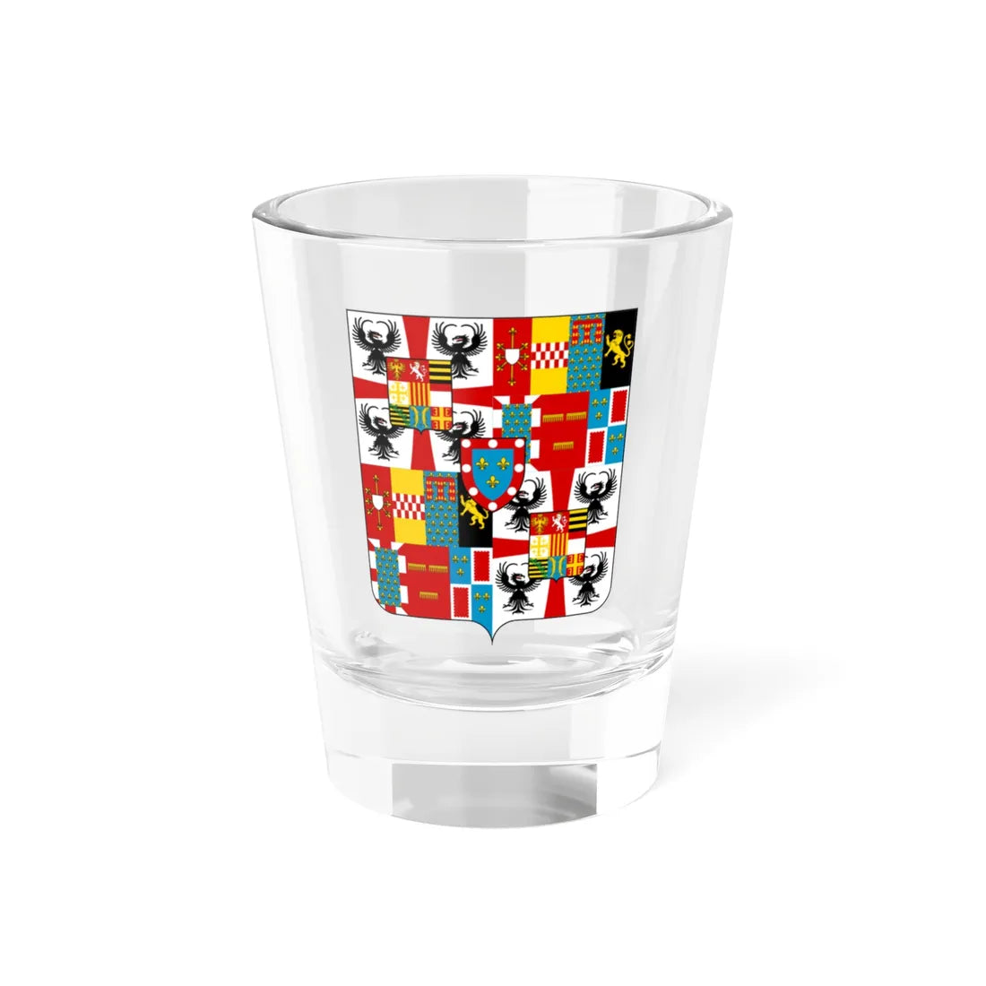Coat of arms of the House of Gonzaga 1627 (Italy) (Coat of Arms) Shot Glass 1.5oz 1.5oz - Go Mug Yourself