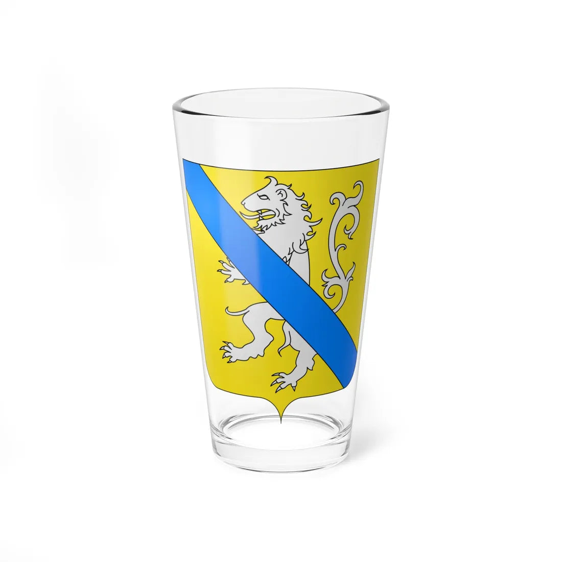Coat of arms of the House of Guerrieri Gonzaga (Italy) (Coat of Arms) Pint Glass 16oz 16oz - Go Mug Yourself