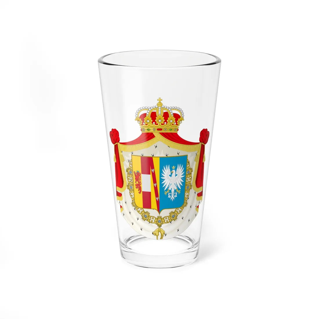 Coat of arms of the House of Habsburg-Este Duchy of Modena and Reggio (Italy) (Coat of Arms) Pint Glass 16oz 16oz - Go Mug Yourself