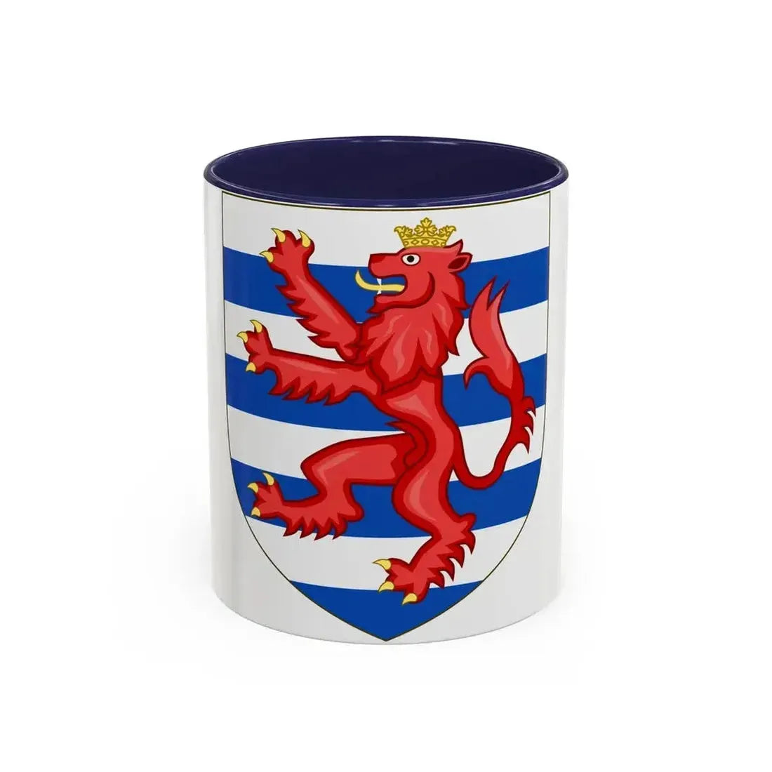 Coat of Arms of the House of Lusignan (Kings of Cyprus) - Accent Coffee Mug 11oz Navy - Go Mug Yourself