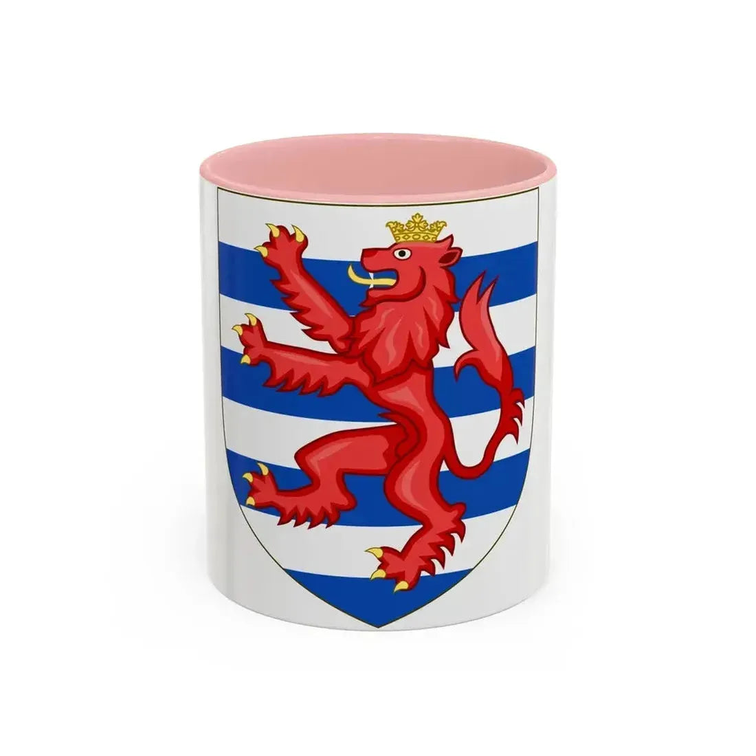 Coat of Arms of the House of Lusignan (Kings of Cyprus) - Accent Coffee Mug 11oz Pink - Go Mug Yourself