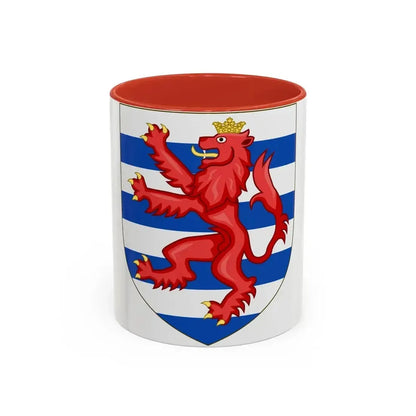 Coat of Arms of the House of Lusignan (Kings of Cyprus) - Accent Coffee Mug 11oz Red - Go Mug Yourself