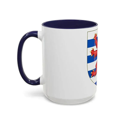 Coat of Arms of the House of Lusignan (Kings of Cyprus) - Accent Coffee Mug - Go Mug Yourself