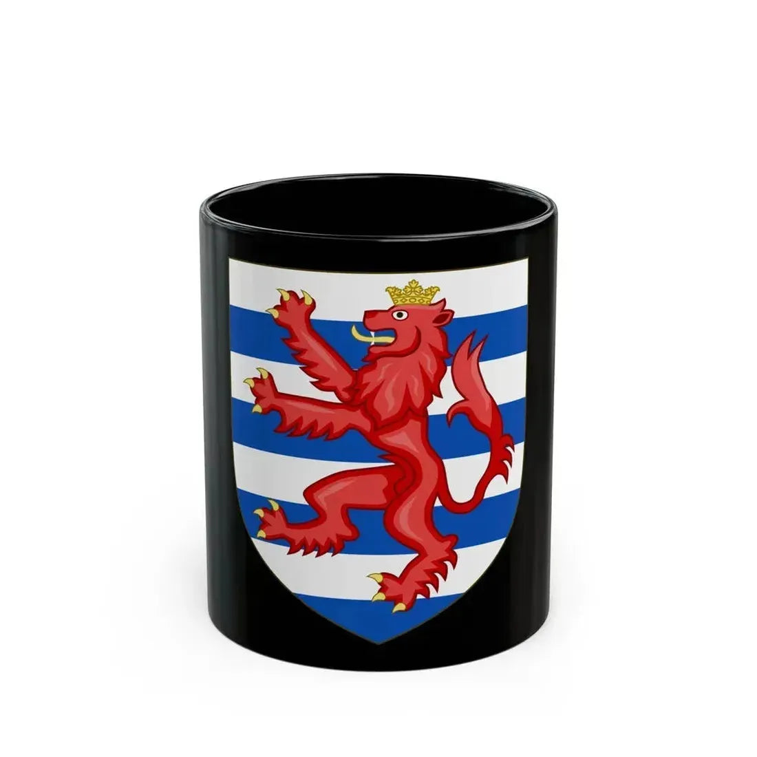 Coat of Arms of the House of Lusignan (Kings of Cyprus) - Black Coffee Mug 11oz - Go Mug Yourself