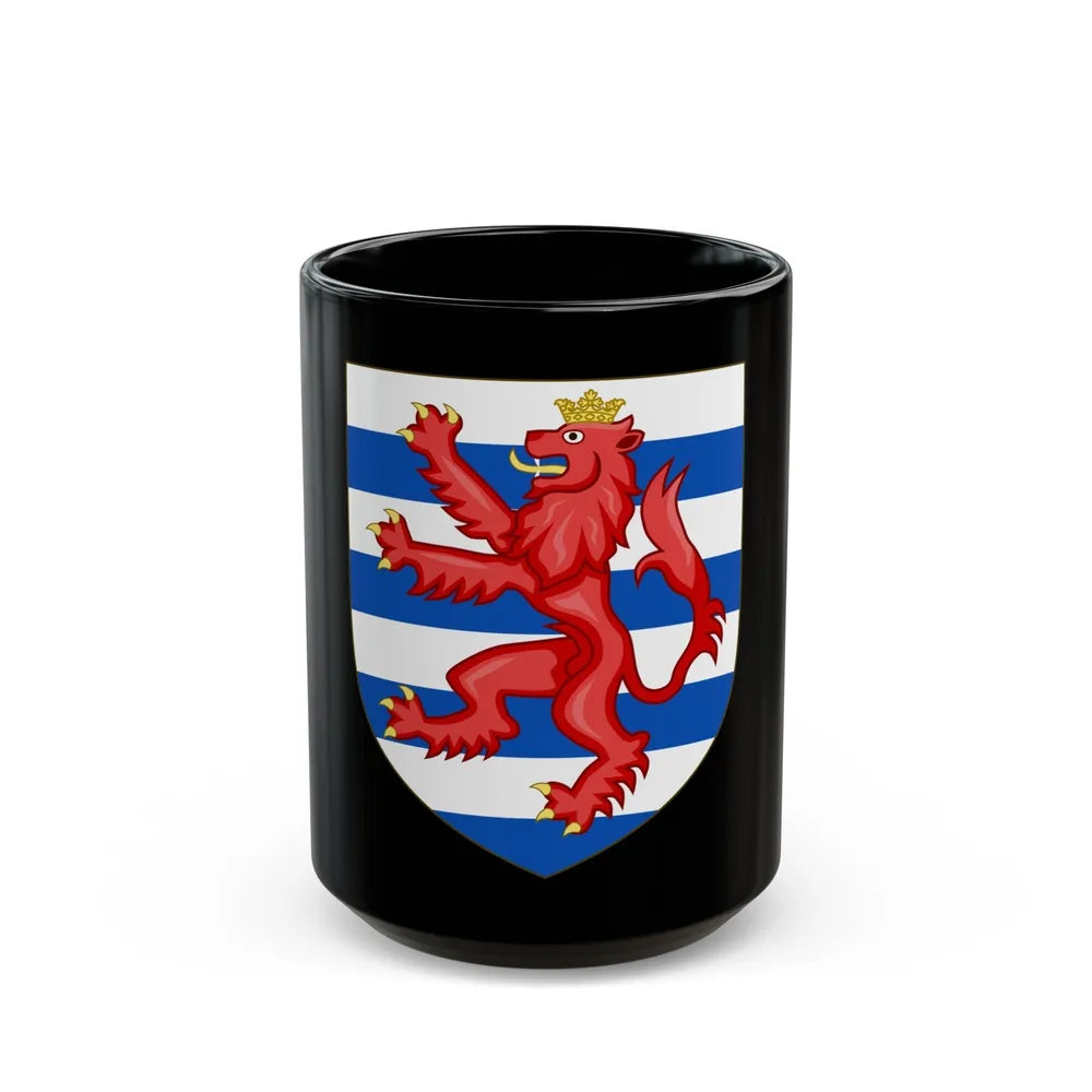 Coat of Arms of the House of Lusignan (Kings of Cyprus) - Black Coffee Mug-15oz-Go Mug Yourself