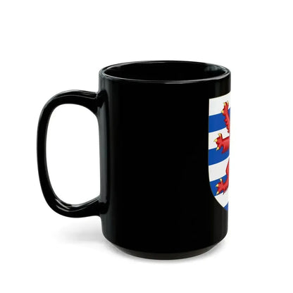 Coat of Arms of the House of Lusignan (Kings of Cyprus) - Black Coffee Mug - Go Mug Yourself