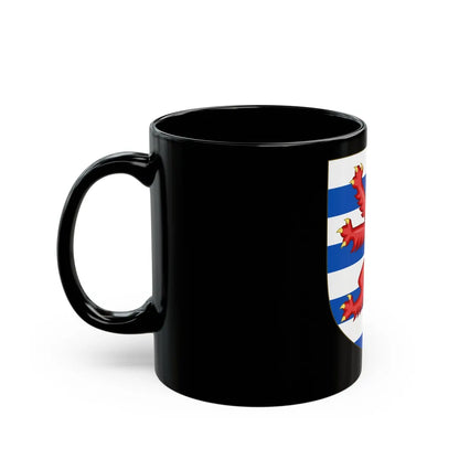 Coat of Arms of the House of Lusignan (Kings of Cyprus) - Black Coffee Mug-Go Mug Yourself