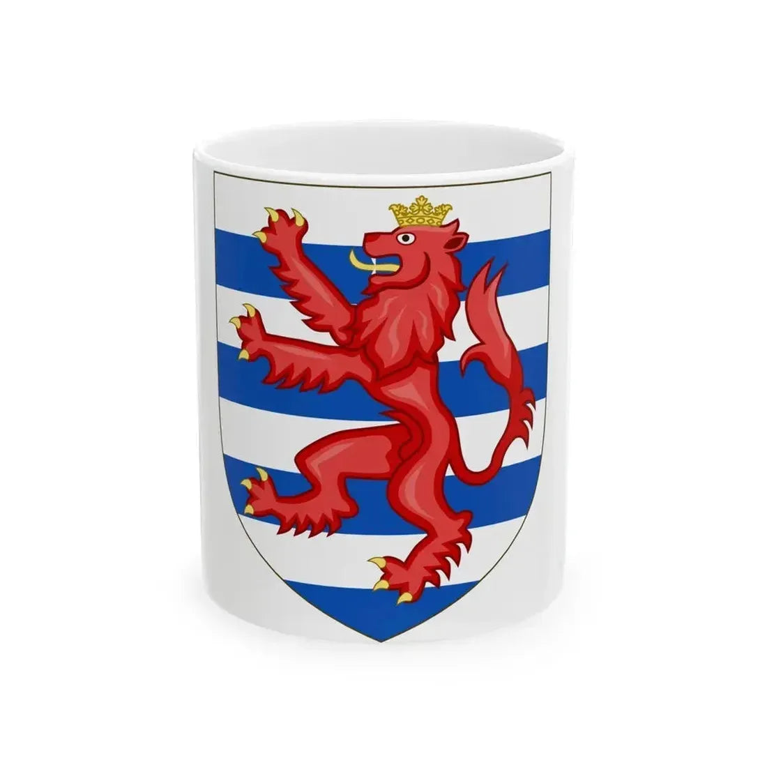 Coat of Arms of the House of Lusignan (Kings of Cyprus) - White Coffee Mug 11oz - Go Mug Yourself