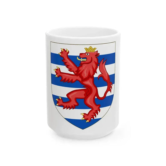 Coat of Arms of the House of Lusignan (Kings of Cyprus) - White Coffee Mug 15oz - Go Mug Yourself