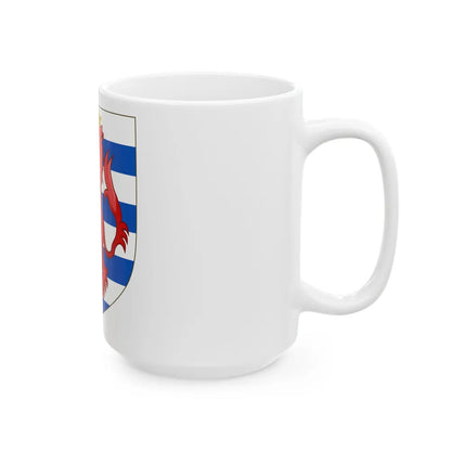 Coat of Arms of the House of Lusignan (Kings of Cyprus) - White Coffee Mug-Go Mug Yourself