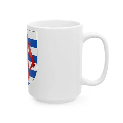 Coat of Arms of the House of Lusignan (Kings of Cyprus) - White Coffee Mug - Go Mug Yourself