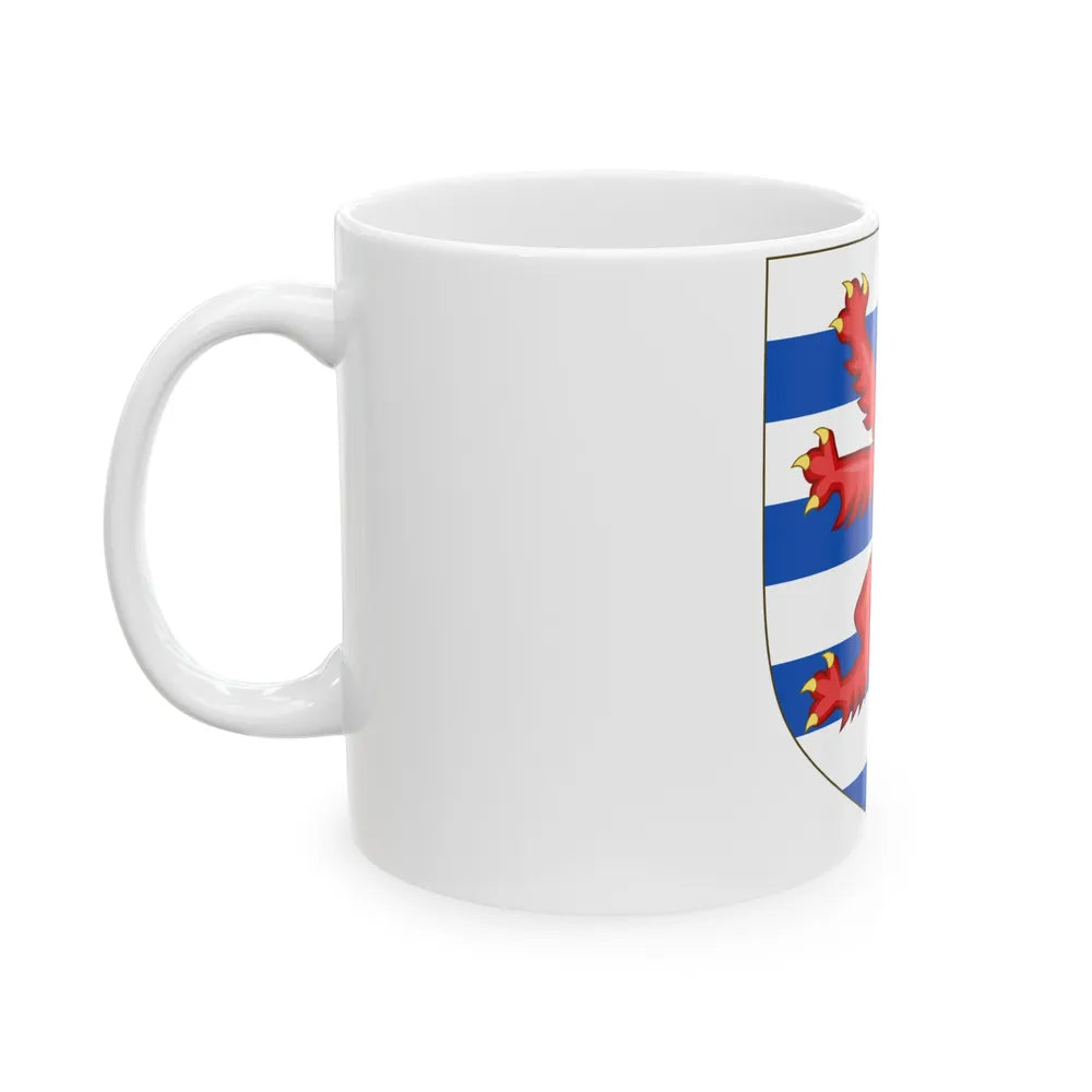 Coat of Arms of the House of Lusignan (Kings of Cyprus) - White Coffee Mug-Go Mug Yourself