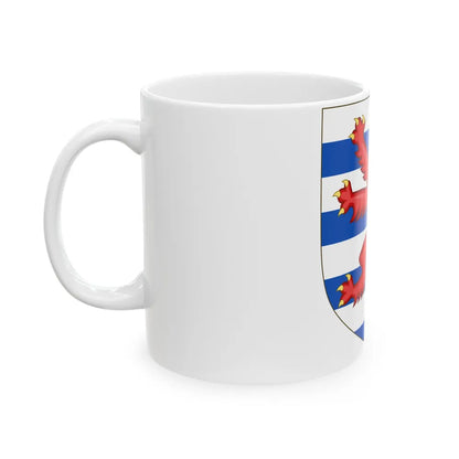 Coat of Arms of the House of Lusignan (Kings of Cyprus) - White Coffee Mug-Go Mug Yourself