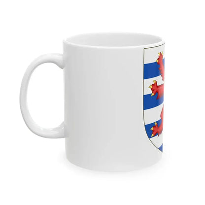 Coat of Arms of the House of Lusignan (Kings of Cyprus) - White Coffee Mug - Go Mug Yourself