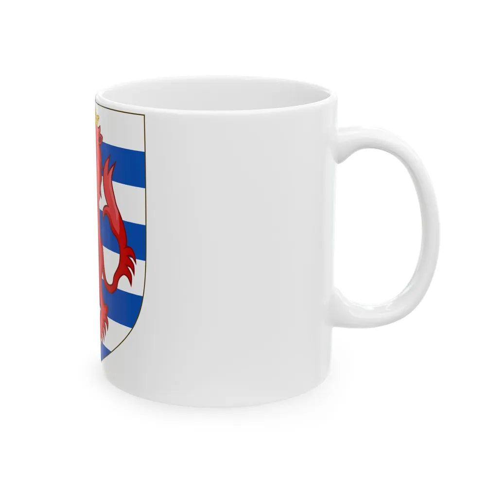 Coat of Arms of the House of Lusignan (Kings of Cyprus) - White Coffee Mug-Go Mug Yourself