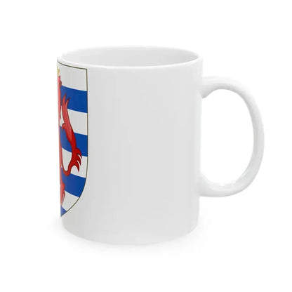 Coat of Arms of the House of Lusignan (Kings of Cyprus) - White Coffee Mug - Go Mug Yourself