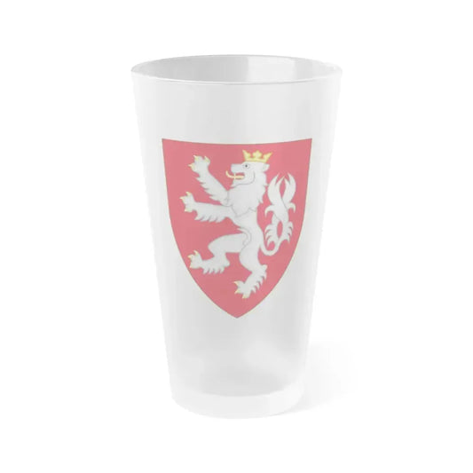 Coat of arms of the House of Luxembourg-Bohemia - Frosted Pint Glass 16oz 16oz Frosted - Go Mug Yourself