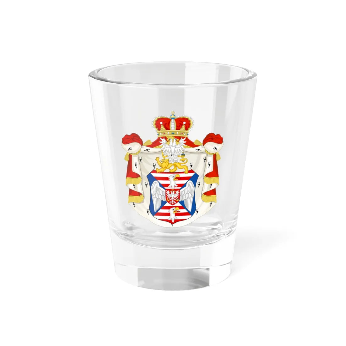 Coat of arms of the House of Petrović-Njegoš (Montenegro) (Coat of Arms) Shot Glass 1.5oz 1.5oz - Go Mug Yourself